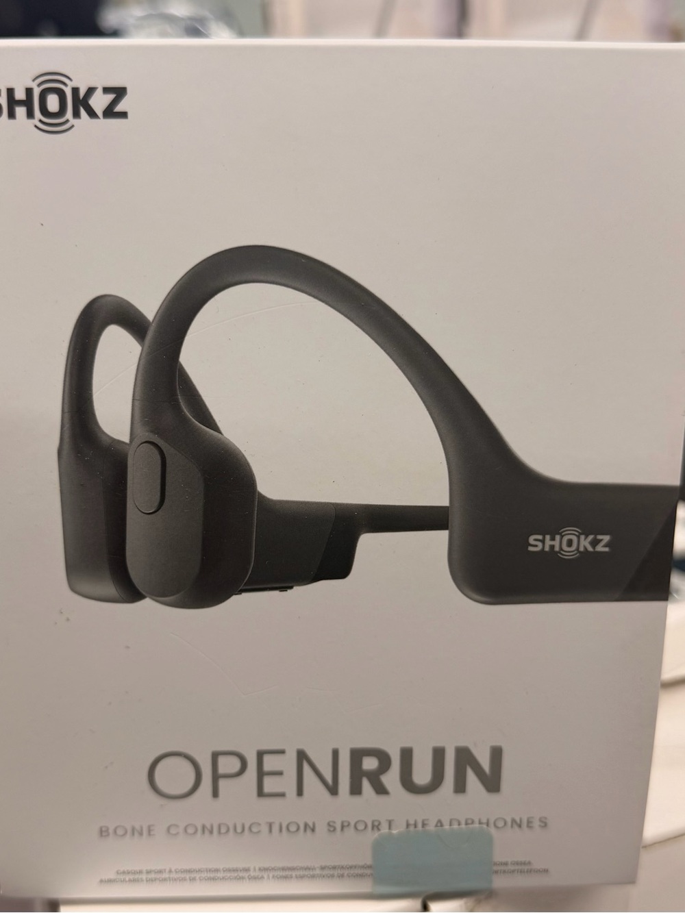 Shokz OpenRun Bluetooth Wireless Headphones - Black: Open-Ear, Built-In Micropho